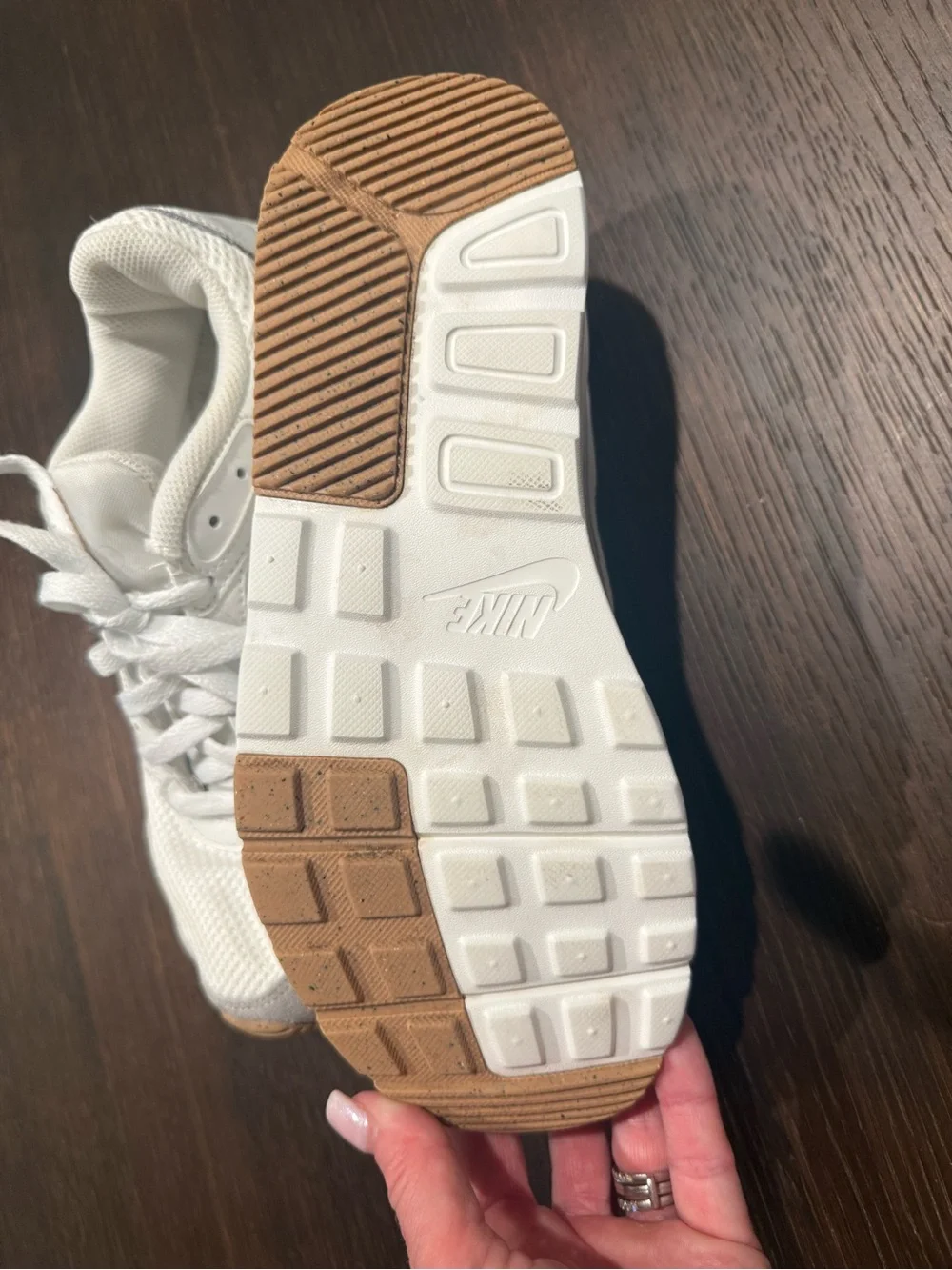 Nike Kids White Mesh Lace-Up Sneakers